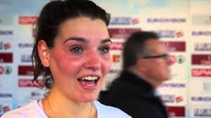 Kate Avery (GBR) after winning silver in the senior race women