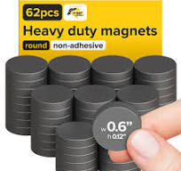 Strong Magnets Heavy Duty - Round, Small and Strong Ceramic for Whiteboard  or Fridge - 0.6x0.12 / 62