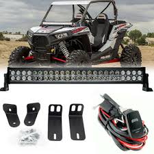 Fit Polaris Rzr Xp 1000 900s 800 Over Hood 32 Led Light Bar Pillar Bracket Kit Ebay