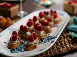 Red Raspberry Goat Cheese Crostini Recipe Goat Cheese Crostini Food Network Recipes Crostini