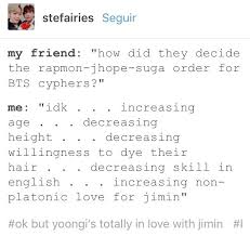 Ok But Yoongi Is Pretty Fluent In English He Just Doesn T Show It Bts Scenarios Bts Yoonmin