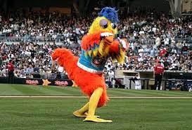 San Diego Chicken Unofficial Mascot At A Padres Game San Diego Padres Baseball Padres Baseball Team Mascots