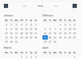Customizable Year Calendar Plugin For Bootstrap 4 Calendar Plugins Jquery