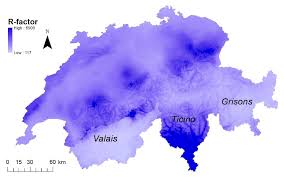 The alpine ranges lie to the south and the. Rainfall Erosivity In The Eu And Switzerland R Factor Esdac European Commission