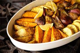 sweet potato and turnip tian with panch