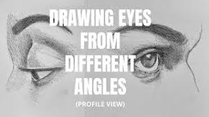 How To Draw Eyes From Different Angles Pt 2 Profile View Youtube If you find any trouble to outline the shapes of eyes, you could try to trace the eyes from any photos with tracing paper.
