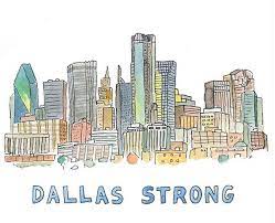 Dallas Strong Illustration Dallas Dallas Skyline