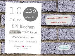 Wanddeko Bild Zum 10 Hochzeitstag 3 650 Tage Grau Ein Designerstuck Von Powderart Bei Dawanda Hochzeitstag Rosenhochzeit Hochzeitstag Ideen