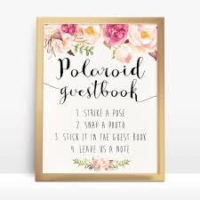 Polaroid Guestbook Printable Polaroid Guest By Happylifeprintables Polaroid Guest Book Wedding Guest Book Wedding Guest Book Sign