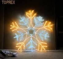 New Style 2024 Decorative 2D LED Snowflake Rope Light Motif Lights for  Decoration Christmas for Holiday Event Wedding
