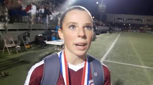 Greensburg Central Catholic's Sidney Ward after scoring GW goal in WPIAL 1A  girls championship