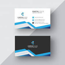 Black And White Business Card Template Creative Black And White Business Card With Blue White Business Card Business Card Inspiration Letterpress Business Cards