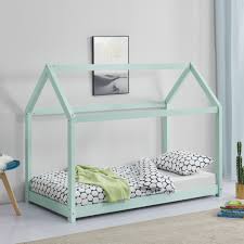 Lits extensibles, lits mezzanine ou lits superposés, de styles et matériaux variés, avec ou sans rangements intégrés, vous trouverez sans problème un lit correspondant à votre espace et à ses envies. En Casa Lit D Enfant 80x160cm En Forme Maison Cabane Design Bois Menthe Ebay