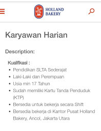 We did not find results for: Lowongan Karyawan Harian Holland Bakery Dibacaonline