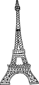 Eiffel Tower Rubber Stamp Sketch Paris Stamps Stamptopia