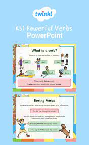 Ks1 Powerful Verbs Powerpoint Verbs Powerpoint Teaching Verbs Vocabulary Lessons