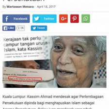 Katanya, kassim sering disalahertikan dan dilabel oleh pihak yang gagal berhujah dengan ahli falsafah itu. Dah Tua Masih Tak Sedar Diri Kassim Ahmad Perlu Bertaubat Najibrazak
