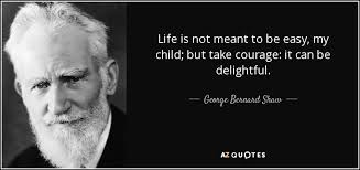 George Bernard Shaw Quote Life Is Not Meant To Be Easy My Child But People spend too much time doing and not thinking about what they should be doing. george bernard shaw quote life is not