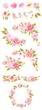 Flower Clipart Floral Clipat Roses Watercolor Clip Art Etsy In 2020 Flower Crown Drawing Crown Drawing Watercolor Flowers