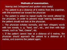 Image result for Whispered Voice Testing