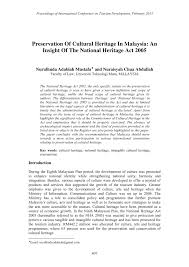 An act to define certain terms and expressions used in written law and to make provision for the construction, interpretation and publication of written law and references to the malayan union shall be construed as references to malaysia or the territories comprised therein, as the case may require Pdf Preservation Of Cultural Heritage In Malaysia An Insight Of The National Heritage Act 2005