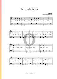 Backe, backe kuchen, der bäcker hat gerufen! Back Backe Kuchen Noten Klavier Gesang Pdf Download Streamen Oktav