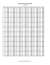 7 125 Sales Tax Calculator Template
