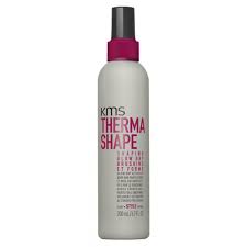 After creating your style, use a small amount to styling tip: Kms Thermashape Shaping Blow Dry Spray 200ml