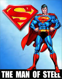 Signs 4 Fun Superman of Steel Metal Tin Sign, paper, Blue, 12 x 16 Inch :  Desperate Enterprises: Amazon.co.uk: Home & Kitchen