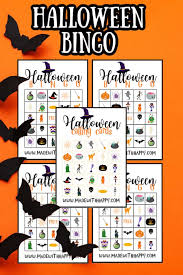 The printable includes bingo boards and calling cards. Free Printable Halloween Bingo Cards And Calling Card