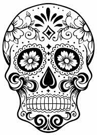sugar skull outline tattoo skulltattoo sugarskull coloring pages tattoos livre de coloriage mot jure cool