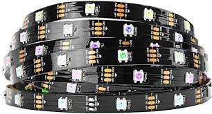 Amazon Com Btf Lighting Ws2812b Rgb 5050smd Individual Addressable 16 4ft 30pixels M 150pixels Flexible Black Pcb Full Color Led Pixel Strip Dream Color Ip30 Non Waterproof Making Led Screen Led Wall Only Dc5v Home Improvement