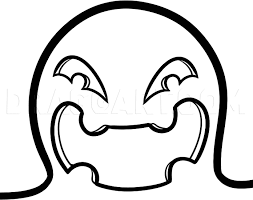 Keep your kids busy doing something fun and creative by printing out free coloring pages. How To Draw A Ghost Face Coloring Page Trace Drawing