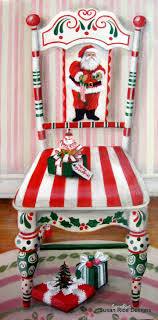 My Painting Santa S Chair Christmas Chair Christmas Decorations Painted Chair