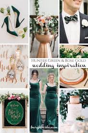 Seriously Stunning Hunter Green Rose Gold Wedding Inspiration Rose Gold Wedding Inspiration Gold Wedding Inspiration Green Gold Weddings