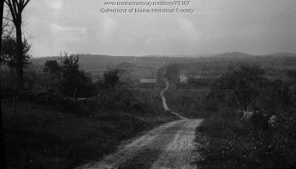 Winding road, ca. 1920 - Maine Memory Network