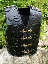 Leather Skull Vest Trible Live To Ride Leather Wear Leather Outfit Biker Leather