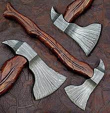 Custom Hand Made Damascus Steel Tomahawk Hatchet Axe Handle Rose Wood Ebay In 2021 Axe Handle Damascus Steel Sword Damascus Steel