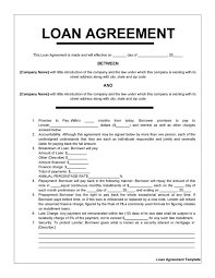 40 Free Loan Agreement Templates Word Pdf Á Templatelab