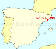 Se de största städerna i spanien, bland annat. Karta Over Barcelona Pa Ryska Detaljerad Barcelona Pa Kartan Over Spanien Latt Show Av Sjungande Fontaner