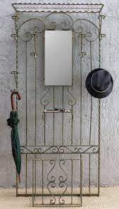 French Art Deco Wrought Iron Hall Stand For Sale 3 French Art Deco French Art Vintage Coat Rack