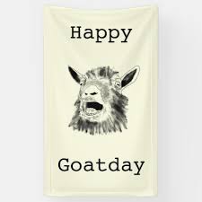 Happy Goat Day Funny Screaming Animal Birthday Art Banner Zazzle Com Screaming Animals Happy Goat Animal Birthday