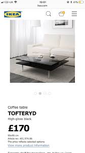 Ikea coffee table black gloss. Lilly Ellen Ar Twitter For Sale Ikea Coffee Table Tofteryd High Gloss Black Originally 170 Need Gone By 20th April Offers Please Assembled Size Length 95 Cm Width 95 Cm Height 31