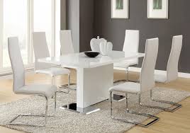 European dining set in clean white color. Nameth 102310 White Casual Dining Table1 In 2021 Modern Dining Room Set White Dining Room Table White Dining Room