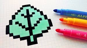 Handmade Pixel Art How To Draw A Tree Leaf Pixelart Dibujos En Cuadricula Cuadricula Para Dibujar Dibujos De Puntos