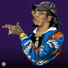 Pin By Esmeldy Polanco Alvarez On Quavious Rapper Art Hip Hop Art Cartoon Wallpaper