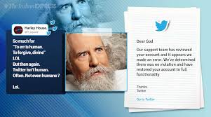 We did not find results for: Twitter Restores God Account The Handle S First Tweet After Returning Goes Viral Trending News The Indian Express