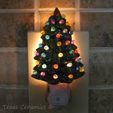 This Little Ceramic Christmas Tree Night Light With A Light Sensitive Automatic Sw Christmas Tree Night Light Ceramic Christmas Trees Miniature Christmas Trees