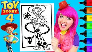 Coloring pages disney channel jessie. Coloring Jessie Toy Story 4 Disney Coloring Page Prismacolor Markers Kimmi The Clown Youtube