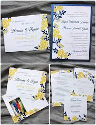 Pin By Stephanie Adkins On Future Wedding Navy Wedding Invitations Blue Yellow Weddings Blue Wedding Invitations